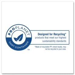 Dart 6.31 in. x 6.31 in. x 3 in. ProPlanet Microwaveable Hinged Plastic Containers - Clear (300/Carton)