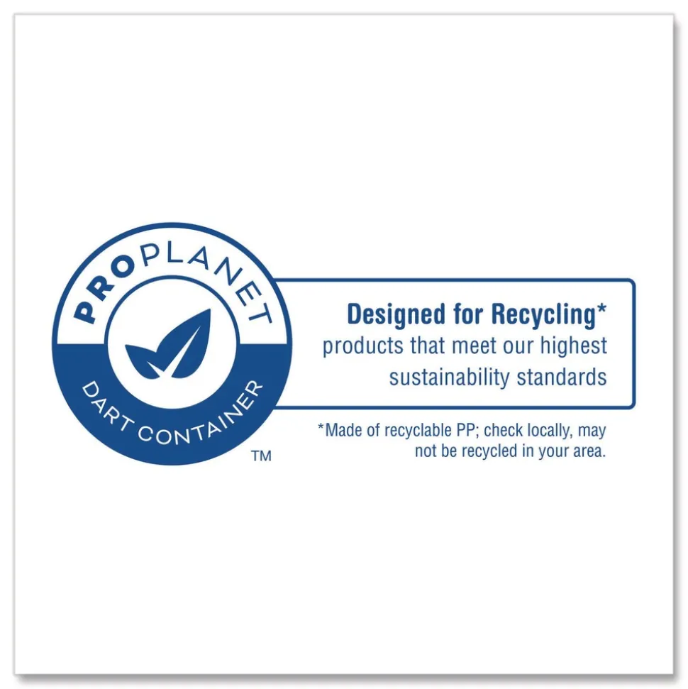 Dart 6.31 in. x 6.31 in. x 3 in. ProPlanet Microwaveable Hinged Plastic Containers - Clear (300/Carton)