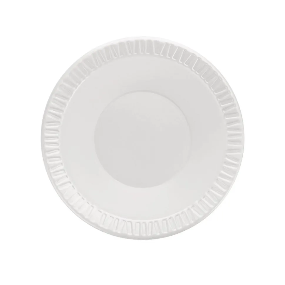 Dart 10 oz. - 12 oz. Quiet Classic Laminated Foam Dinnerware Bowls - White (1000/Carton)