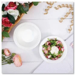 Dart 10 oz. - 12 oz. Quiet Classic Laminated Foam Dinnerware Bowls - White (1000/Carton)