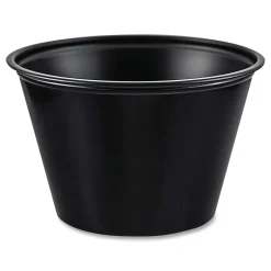 Dart 4 oz. Polystyrene Portion Cups - Black (2500/Carton)