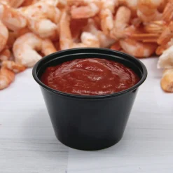 Dart 4 oz. Polystyrene Portion Cups - Black (2500/Carton)
