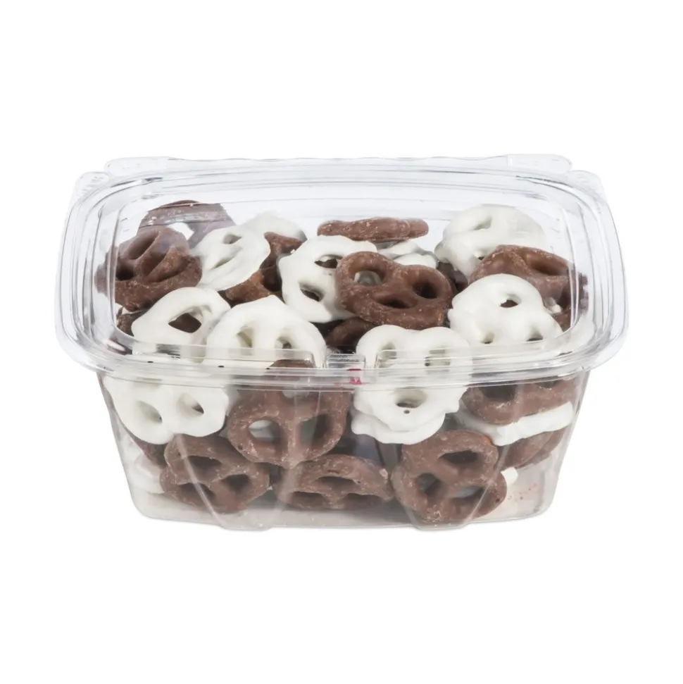 Dart CH32DEF ClearPac SafeSeal 32 oz. Tamper-Resistant/Evident Flat-Lid Containers - Clear (100/Bag, 2 Bags/Carton)