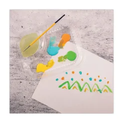 Dart C68NT2 ClearPac 6.2 in. x 6.2 in. x 1.6 in. 3.3 oz. 2-Compartments Plastic Nacho Tray - Large Clear (500/Carton)