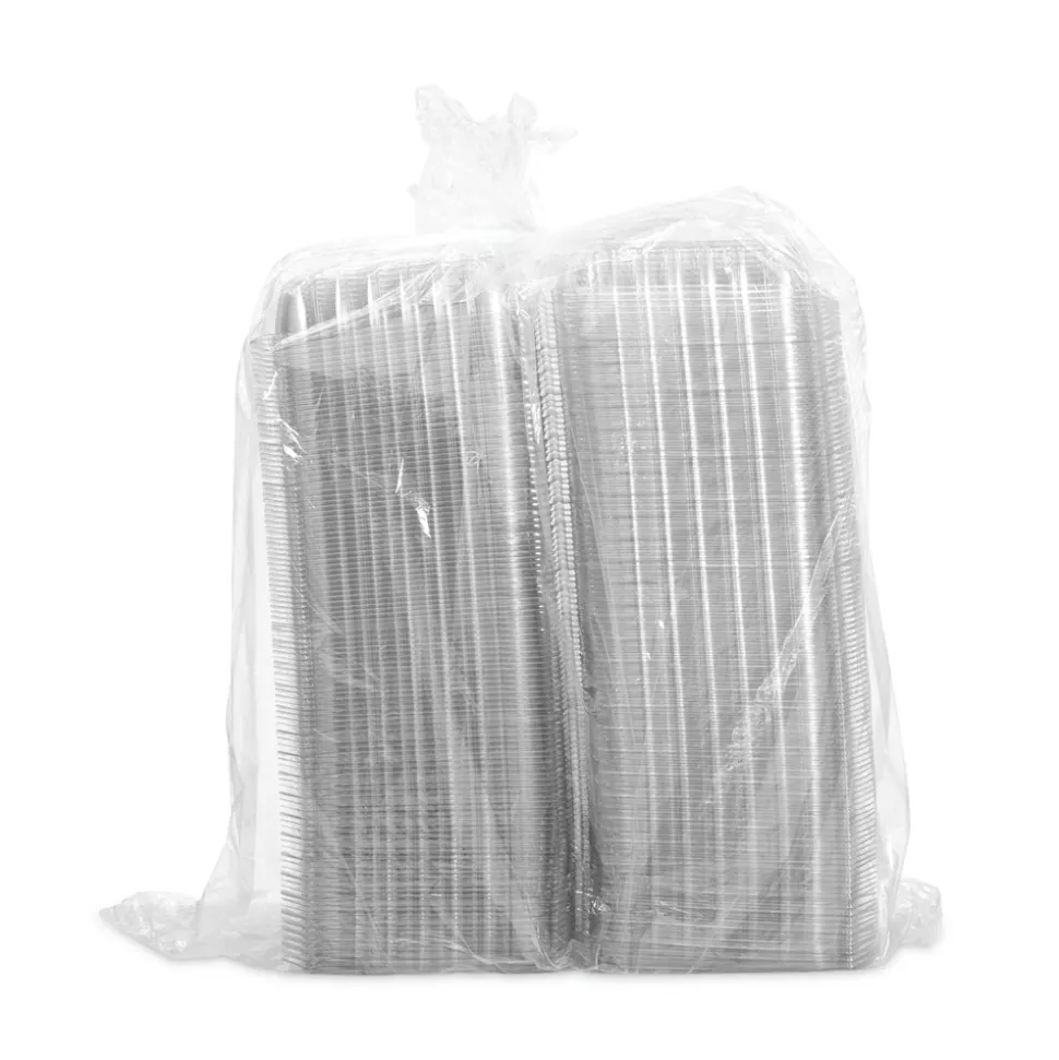 Dart C89PST1 ClearSeal 8.31 in. x 8.31 in. x 2 in. Hinged-Lid Plastic Containers - Clear (250/Carton)