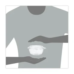 Dart CTR12BD 5.5 in. x 2.6 in. 12 oz. Tamper-Resistant/Evident Dome Lid Bowls - Clear (240/Carton)