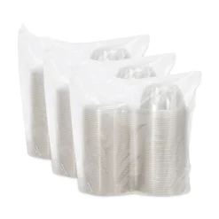 Dart CTR32BD 7 in. x 3.4 in. 32 oz. Tamper-Resistant Plastic Bowls with Dome Lid - Clear (150/Carton)