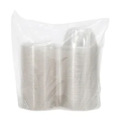 Dart CTR32BD 7 in. x 3.4 in. 32 oz. Tamper-Resistant Plastic Bowls with Dome Lid - Clear (150/Carton)