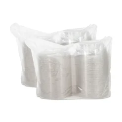 Dart CTR48BD 48 oz. 8.9 in. Diameter x 3.4 in. Height Tamper-Resistant/Evident Plastic Bowls with Dome Lid - Clear (100/Carton)