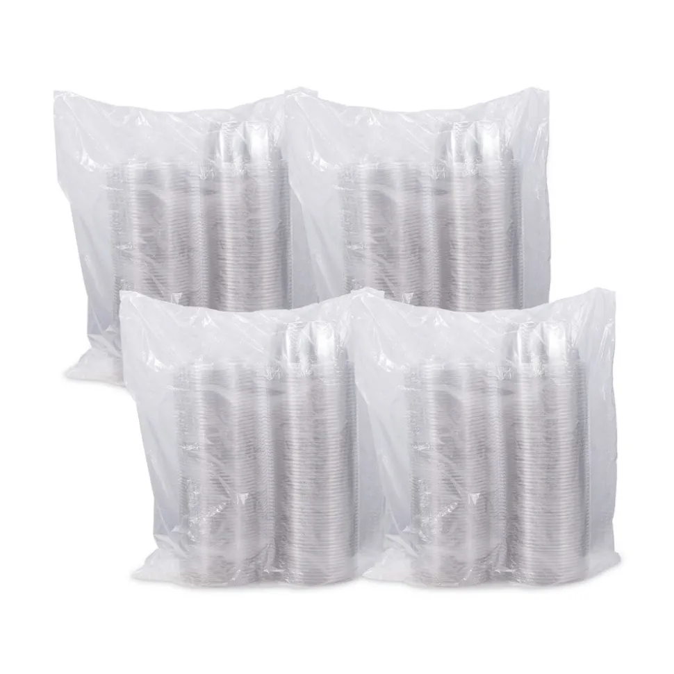 Dart CTR16BF 5.5 in. x 2.7 in. 16 oz. Tamper-Evident Flat-Lid Bowls - Clear (240/Carton)