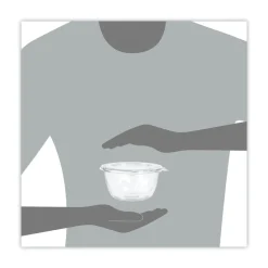 Dart CTR16BF 5.5 in. x 2.7 in. 16 oz. Tamper-Evident Flat-Lid Bowls - Clear (240/Carton)