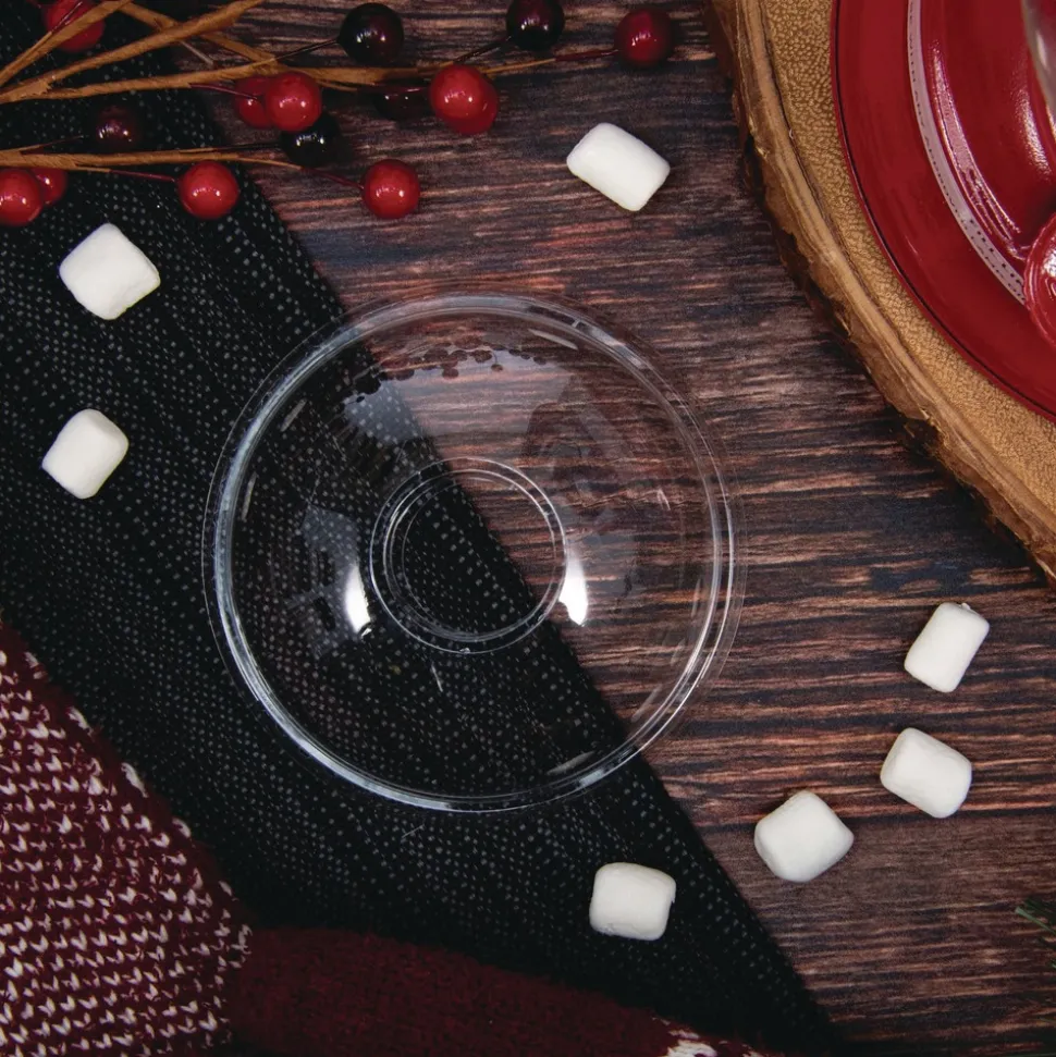 Dart DLR662 16 oz. Plastic Dome-Top Cold Cup Lids - Clear (1000/Carton)