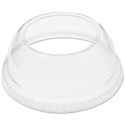 Dart DLW662 1.9 in. Diameter Hole Open-Top Dome Lid Fits 9 oz. To 22 oz. Plastic Cups - Clear (1000/Carton)