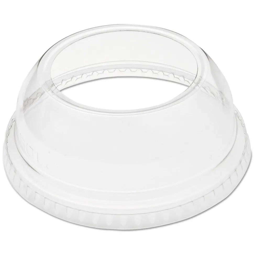 Dart DLW662 1.9 in. Diameter Hole Open-Top Dome Lid Fits 9 oz. To 22 oz. Plastic Cups - Clear (1000/Carton)
