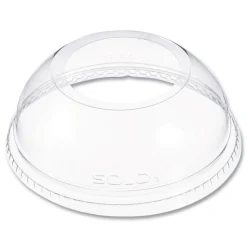 Dart DLW626 Open-Top Dome Lid for 16 oz. to 24 oz. Plastic Cups - Clear (1000/Carton)