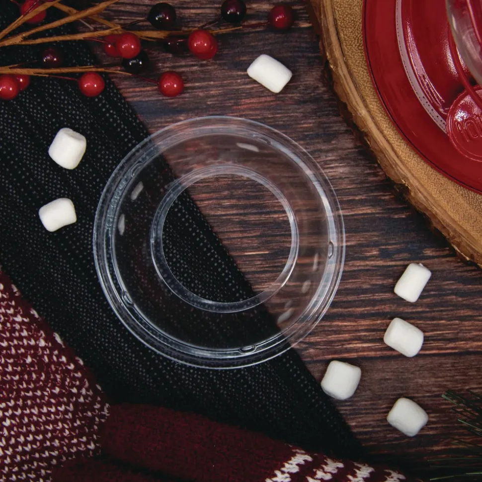 Dart DLW626 Open-Top Dome Lid for 16 oz. to 24 oz. Plastic Cups - Clear (1000/Carton)