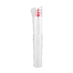 Dart 16J16H 16 oz. Horizon Printed Hot/Cold Foam Drinking Cups - Cranberry/White (1000/Carton)