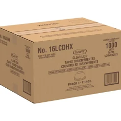 Dart 16LCDHX Dome-Top Sundae/Cold Cup Lids Fits 12 oz. to 24 oz. Cups - Clear (1000/Carton)