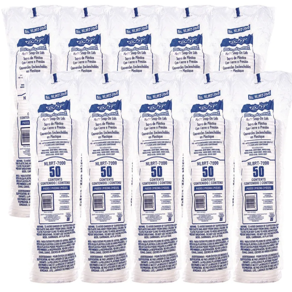 Dart NL8RT-7000 Conex Deli Container Lids - Clear (500/Carton)