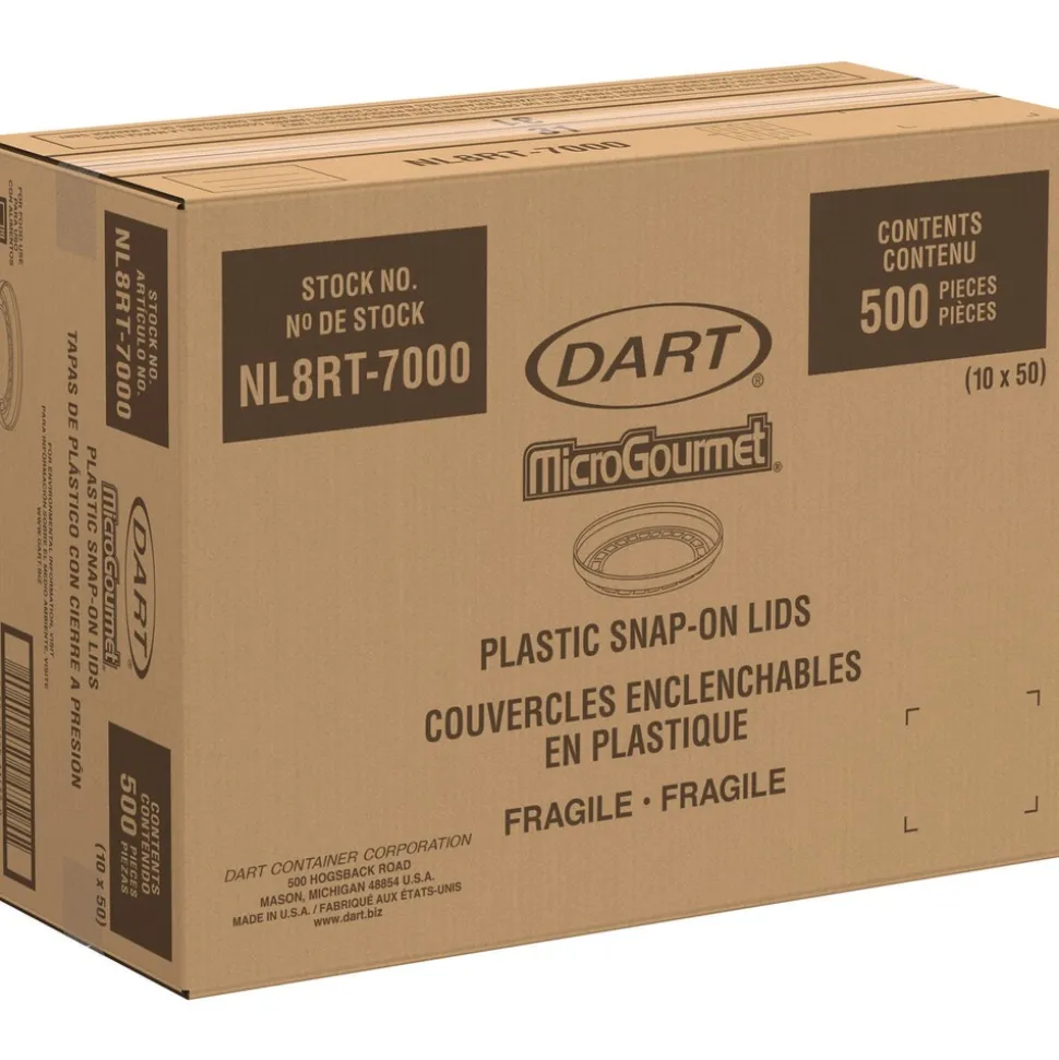 Dart NL8RT-7000 Conex Deli Container Lids - Clear (500/Carton)