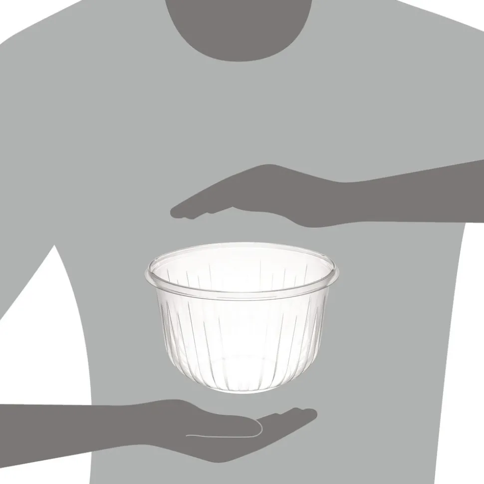 Dart PET64B PET Plastic 64 oz. Bowl - Clear (252/Carton)