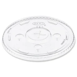 Dart Plastic Straw-Slot Cold Cup Lids Fits 30 oz. to 32 oz. Cold Cups - Clear (1000/Carton)