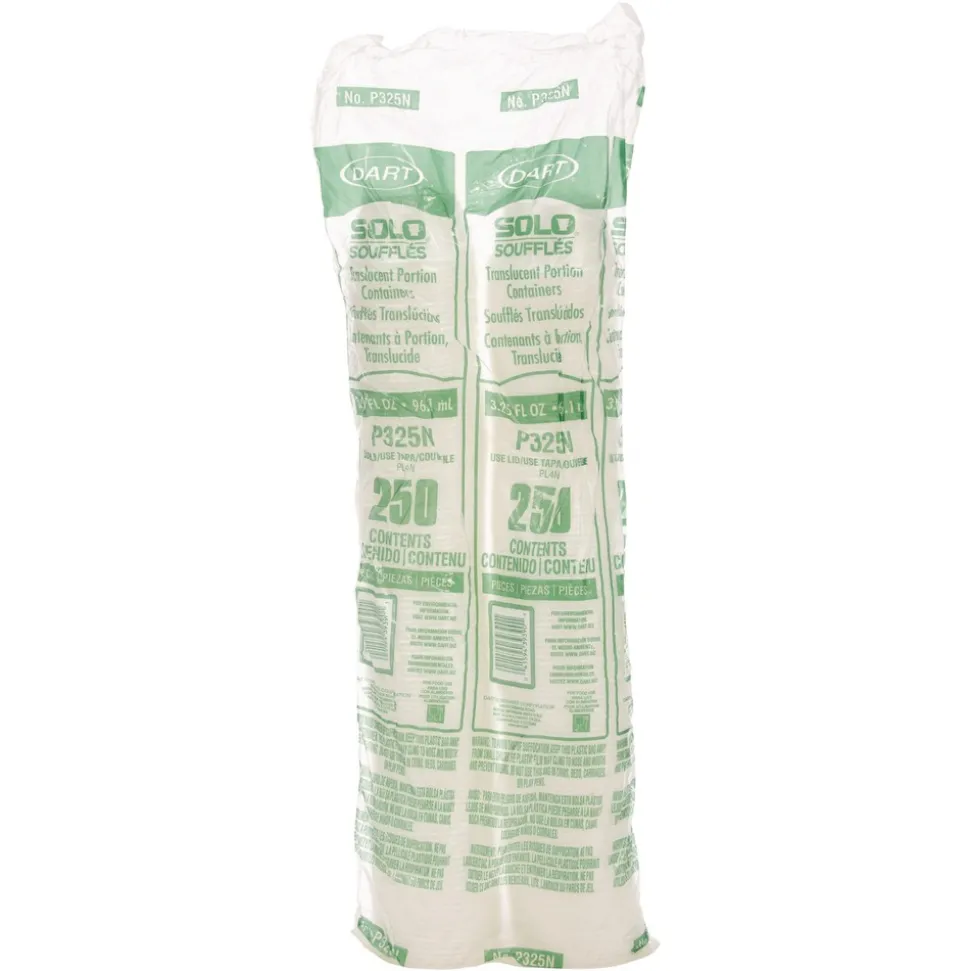 Dart P325N 3.25 oz. Polystyrene Portion Cups - Translucent (2500/Carton)
