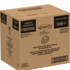 Dart Prima Strawless Plastic Lids Fits 30 oz. to 32 oz. Cold Cups - Clear (1200/Carton)
