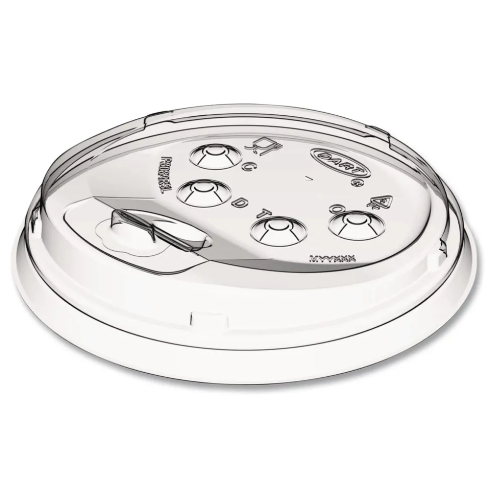 Dart Prima Strawless Plastic Lids Fits 30 oz. to 32 oz. Cold Cups - Clear (1200/Carton)