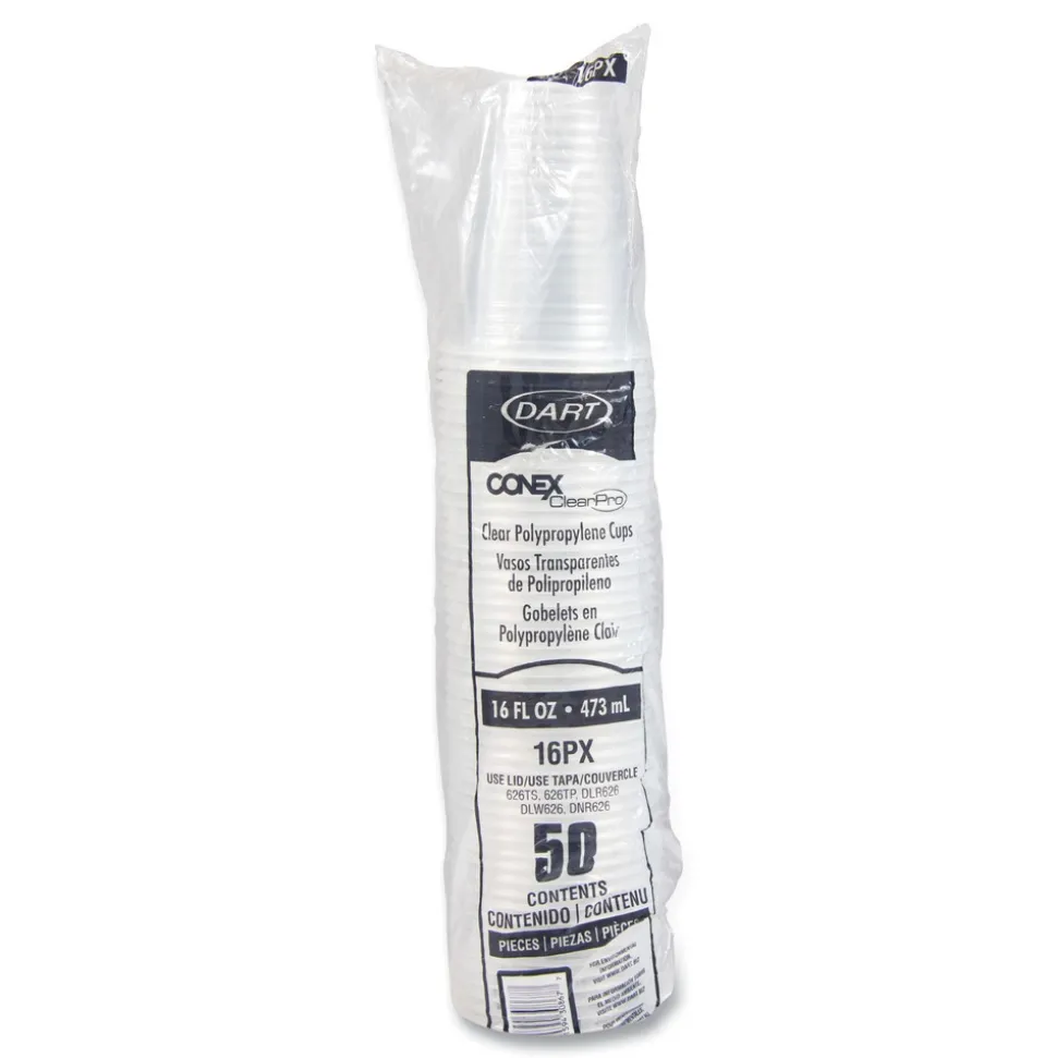 Dart 16PX 16 oz. Conex ClearPro Plastic Cold Cups - Clear (1000/Carton)