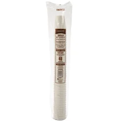 Dart Thermoguard 8 oz. Insulated Paper Hot Cups - White Sustainable Forest Design (40/Pack)