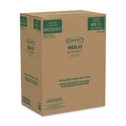Dart Thermoguard 24 oz. Insulated Paper Hot Cups - Steam Print (600/Carton)