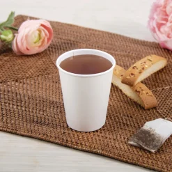 Dart Thermoguard 8 oz. Insulated Paper Hot Cups - White Sustainable Forest Design (1000/Carton)