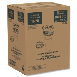 Dart TN20 Ultra Clear 20 oz. PET Cold Cups (20/Carton)
