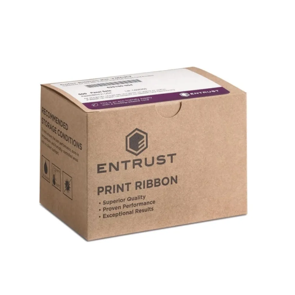 Datacard Entrust Full Color 2-Sided Ribbon Kit - Black/Cyan/Magenta/Yellow/Topcoat Protective Layer