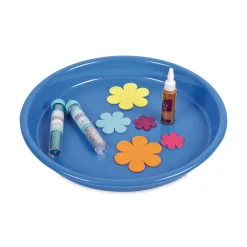 Deflecto 13 in. Diameter Little Artist Antimicrobial Craft Tray - Blue