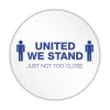 Deflecto 20 in. Diameter United We Stand Personal Spacing Discs - White/Blue (6/Pack)