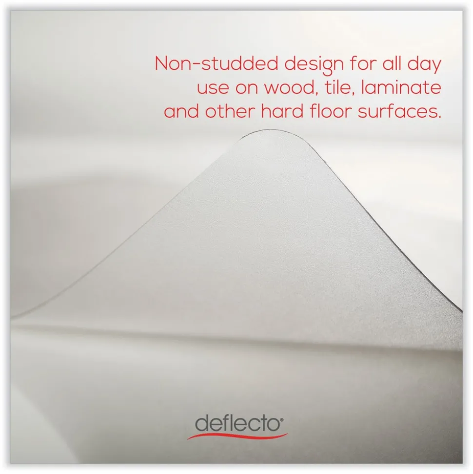 Deflecto 45 in. x 53 in. EconoMat All Day Use Chair Mat for Hard Floors - Clear
