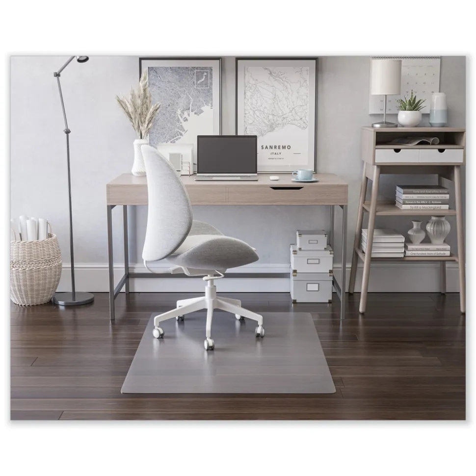 Deflecto 45 in. x 53 in. EconoMat All Day Use Chair Mat for Hard Floors - Clear