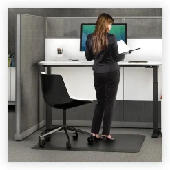 Deflecto 60 in. x 46 in. Ergonomic Sit Stand Mat - Black