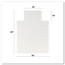 Deflecto 36 in. x 48 in. OceanMat Lipped Carpet Chair Mat - Clear