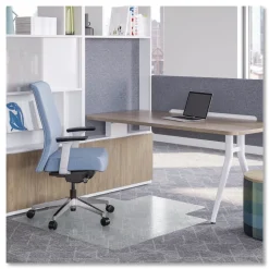 Deflecto 36 in. x 48 in. OceanMat Lipped Carpet Chair Mat - Clear