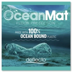 Deflecto 36 in. x 48 in. OceanMat Lipped Carpet Chair Mat - Clear