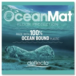 Deflecto 36 in. x 48 in. Oceanmat Hard Floor Lipped Chair Mat - Clear