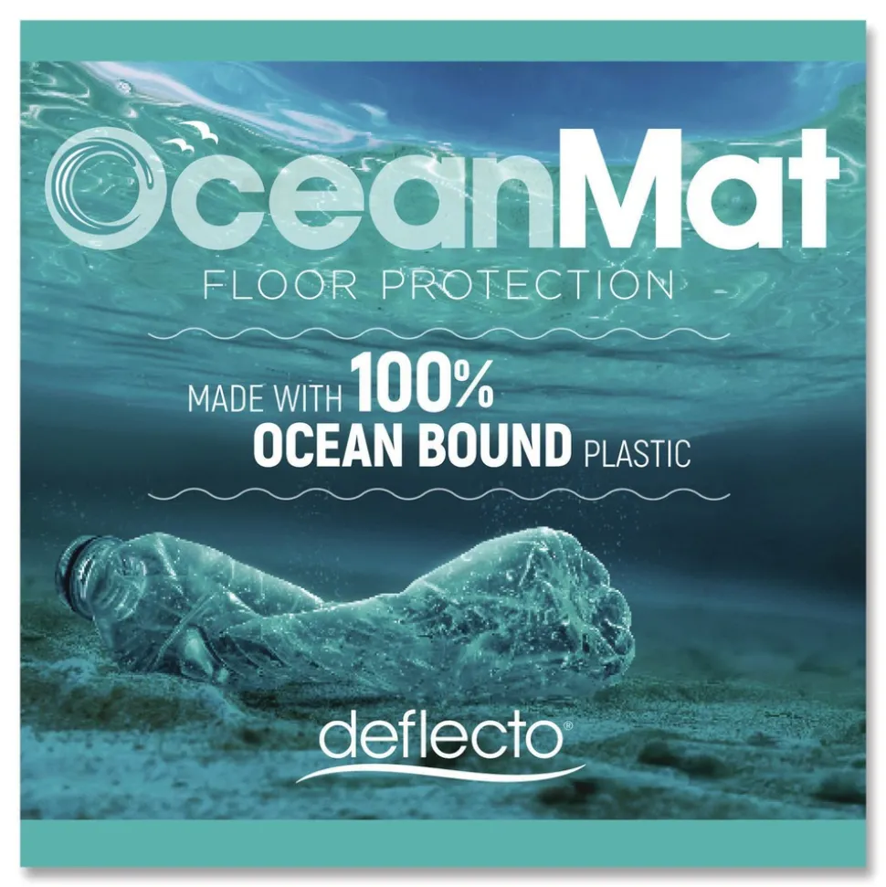 Deflecto 36 in. x 48 in. Oceanmat Hard Floor Lipped Chair Mat - Clear
