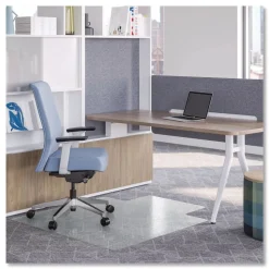 Deflecto 45 in. x 53 in. OceanMat Lipped Carpet Chair Mat - Clear