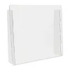 Deflecto 27 in. x 6 in. x 23.75 in. Acrylic Counter Top Barrier with Full Shield - Clear (2/Carton)