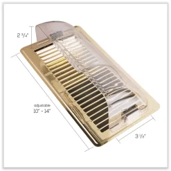 Deflecto 3.87 in. x 9 in. x 2.75 in. Premium Unbreakable Air Deflector - Clear