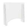 Deflecto 27 in. x 6 in. x 23.75 in. Acrylic Counter Top Barrier with Pass Thru - Clear (2/Carton)