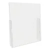 Deflecto 31.75 in. x 6 in. x 36 in. Acrylic Counter Top Barrier with Full Shield - Clear (2/Carton)